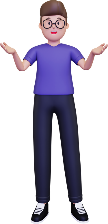 Male presenter 3D Illustration